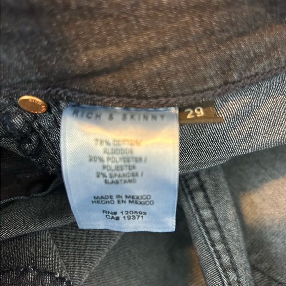 Rich & Skinny Marilyn Skinny Fit Denim Jeans in Carly Blue  Size 29 - Picture 9 of 11